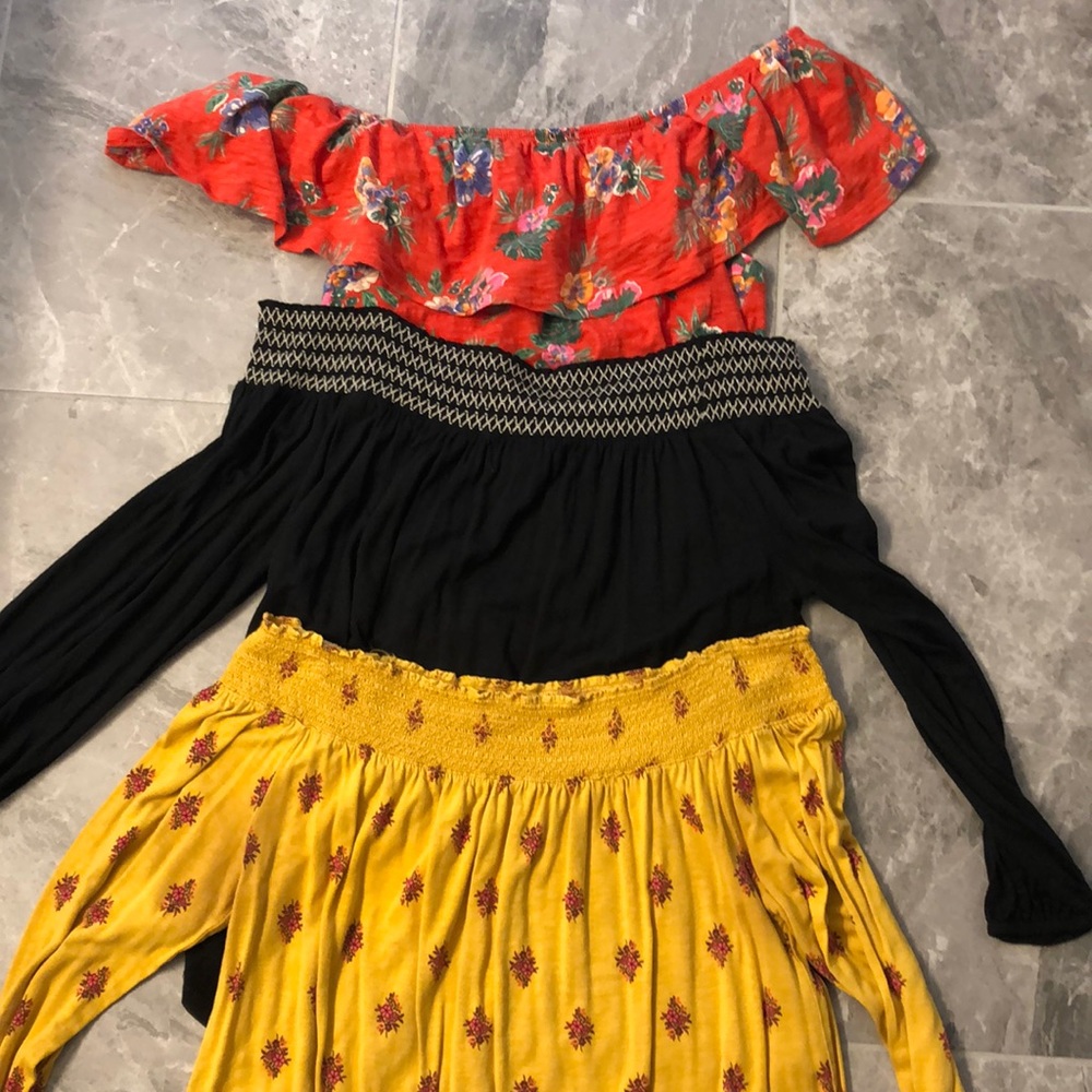 3 Off-the-shoulder shirts